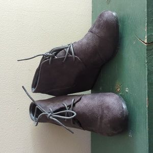 Dream pairs gray wedge oxfords